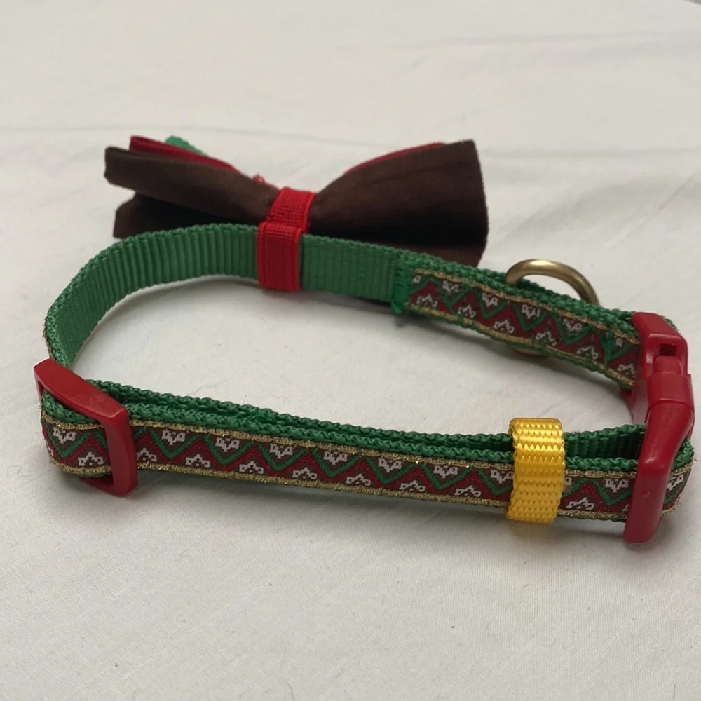 Dog Christmas sweater, and collar